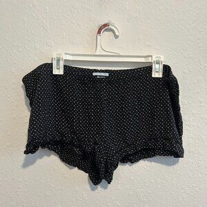 Eberjey Pajama Shorts, Bird Pattern, Loungewear Black & White, Size Large